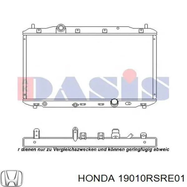 Радіатор основний Honda 19010RSRE01 ціна, від 175.66 USD
