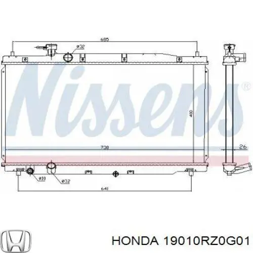 Радіатор основний Honda 19010RZ0G01 ціна, від 353.30 USD