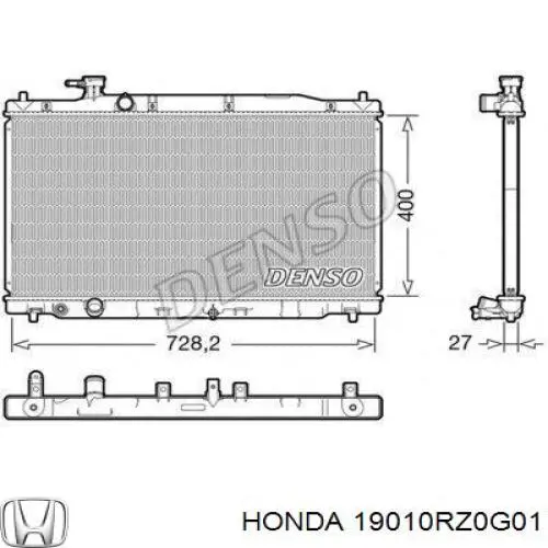 19010RZ0G01 Honda Радіатор охолодження двигуна