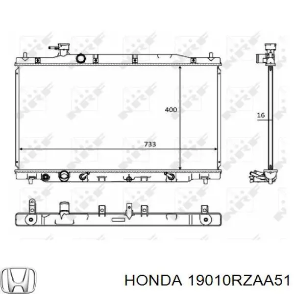 Купити 19010RZAA51 Honda Радіатор двигуна