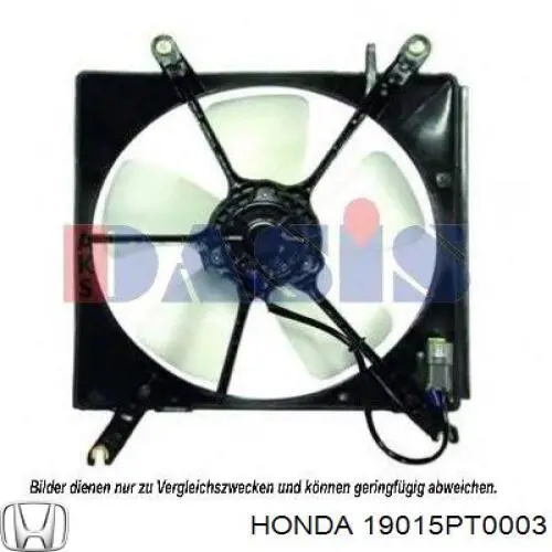 19015PT0003 Honda дифузор (кожух радіатора охолодження)