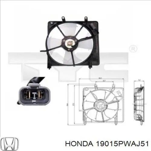 Дифузор (кожух) радіатора охолодження Honda Jazz (GD) (Хонда Джах)