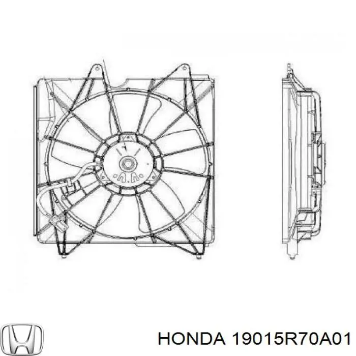 Дифузор (кожух) радіатора охолодження Honda 19015R70A01 ціна, від 38.01 USD
