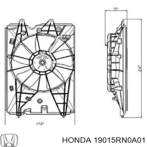 Дифузор (кожух) радіатора охолодження Honda Pilot (Хонда Пілот)