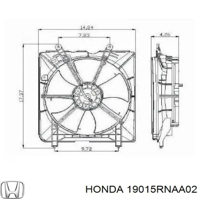 Дифузор (кожух) радіатора охолодження Honda 19015RNAA02 ціна, від 84.65 USD