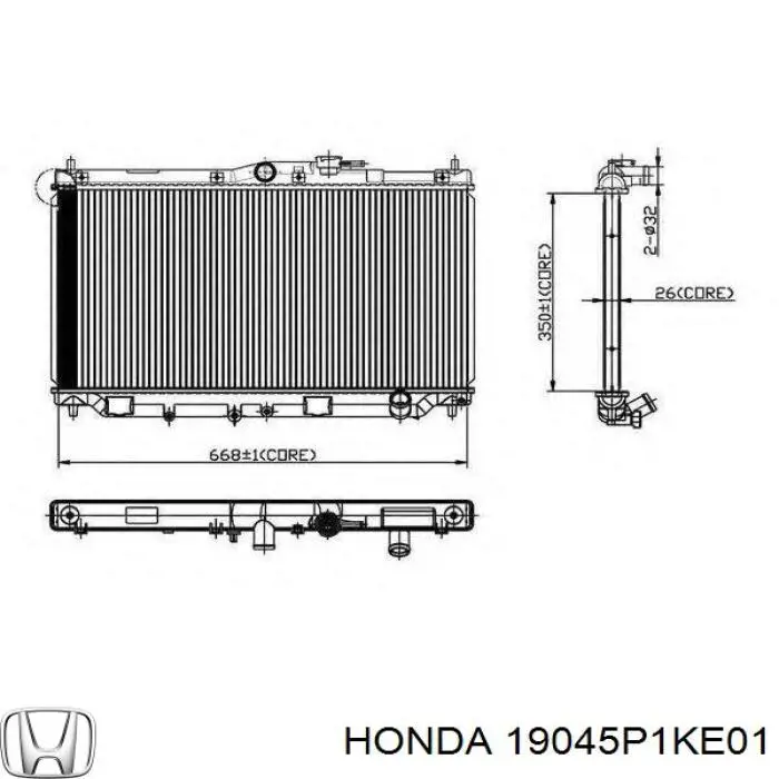 Пробка радіатора Honda 19045P1KE01