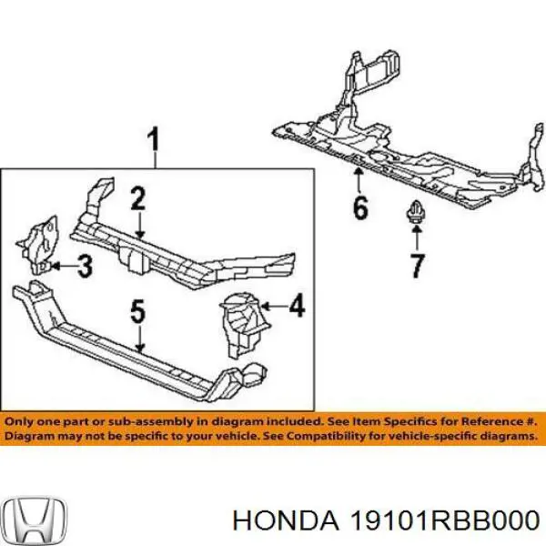 Бачок системи охолодження двигуна розширювальний Honda 19101RBB000 ціна, від 12.61 USD
