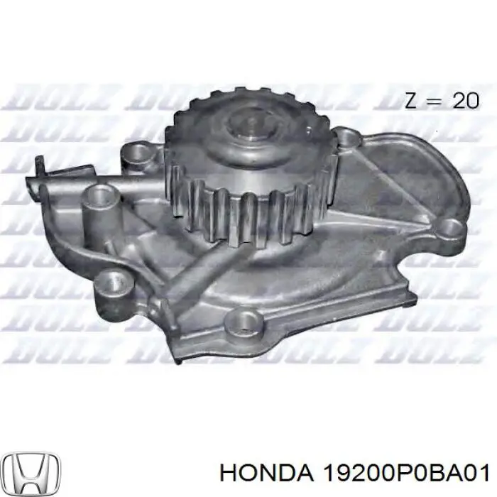 Купити 19200P0BA01 Honda Насос охолоджуючої рідини