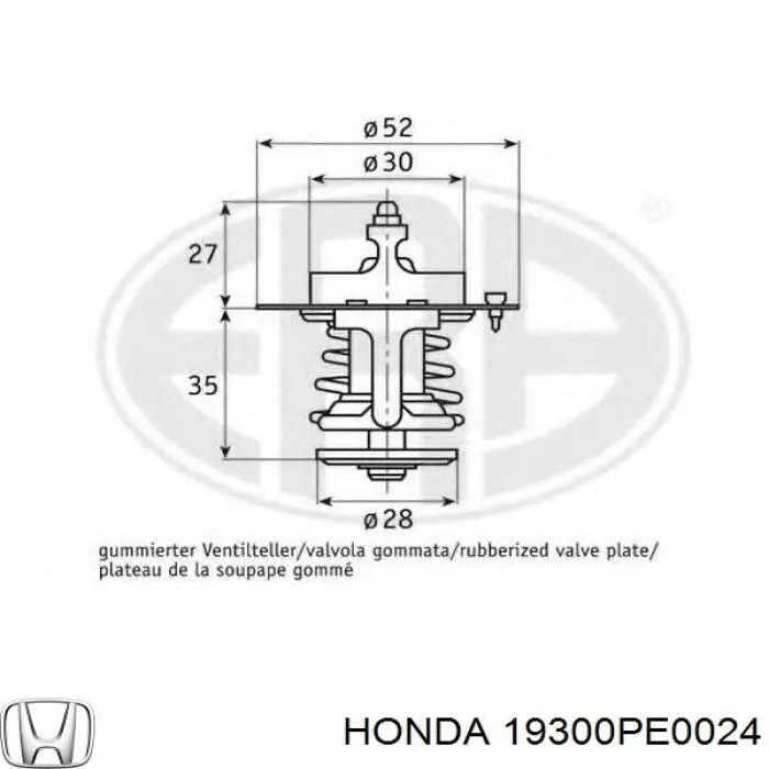 Термостат 19300PE0024 Honda