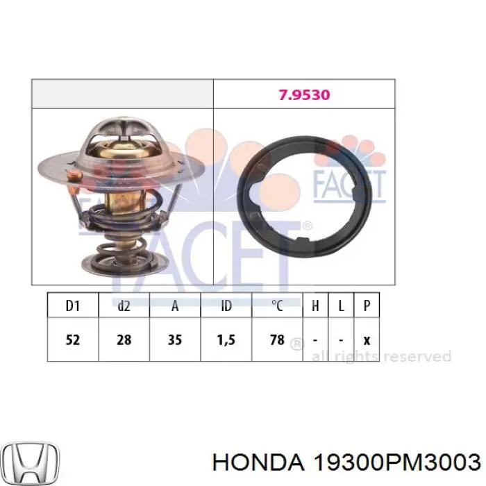 19300PM3003 Honda термостат