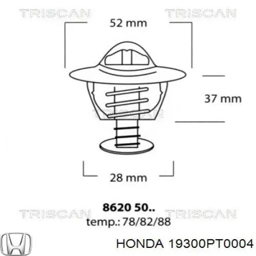 Термостат 19300PT0004 Honda