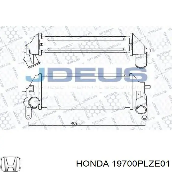 Охолоджувач наддувочного повітря на Honda Civic VII EU, EP, EV