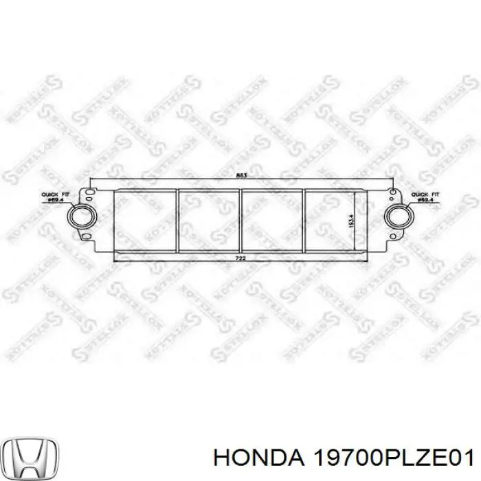 Радіатор интеркуллера Honda Civic 7 (EU, EP) (Хонда Цивік)