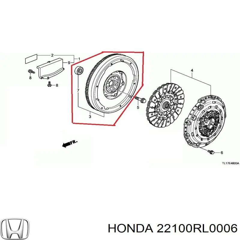 Маховик двигуна на Honda Accord (CU)