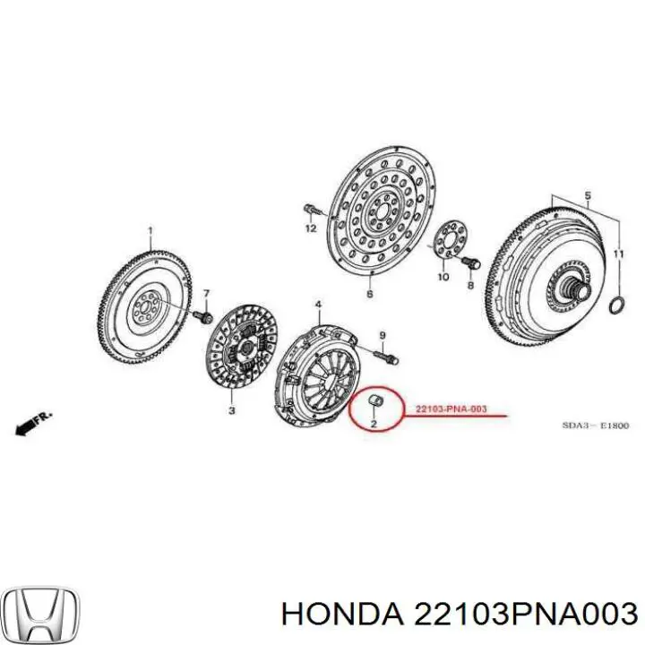 Направляюча первинного валу КПП Honda 22103PNA003 ціна, від 11.72 USD