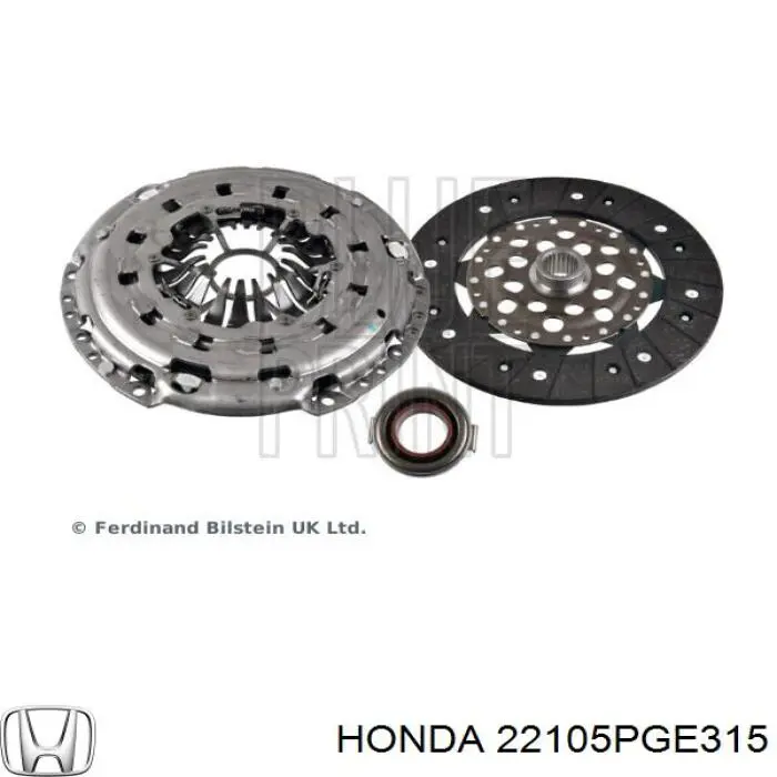 Комплект зчеплення (3 частини) Honda 22105PGE315 ціна, від 142.10 USD