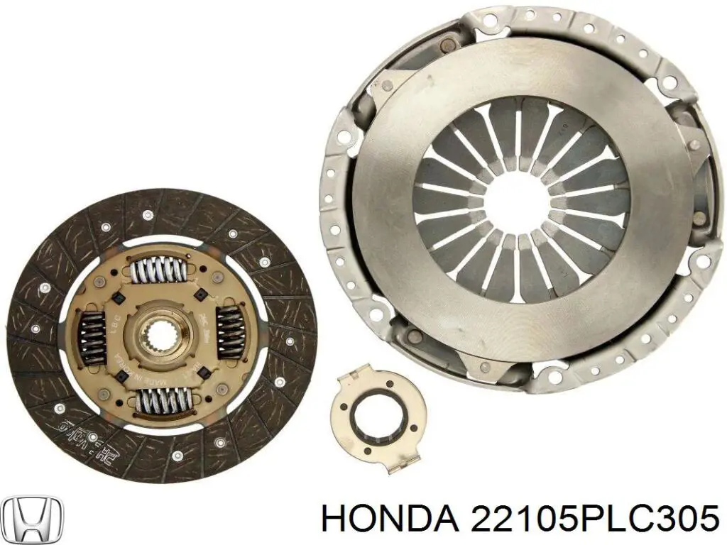 Купити 22105PLC305 Honda Комплект зчеплення (диск, корзина, підшипник)