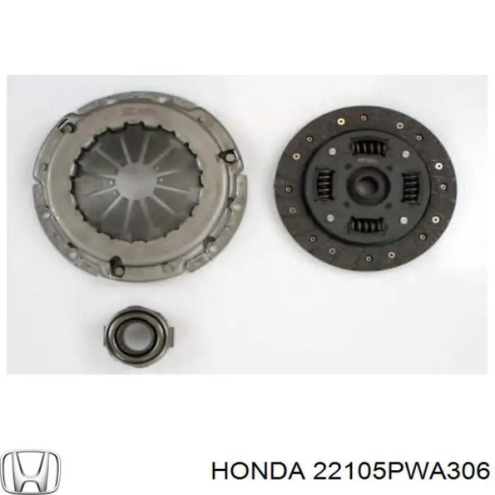 Комплект зчеплення (3 частини) Honda 22105PWA306 ціна, від 86.45 USD