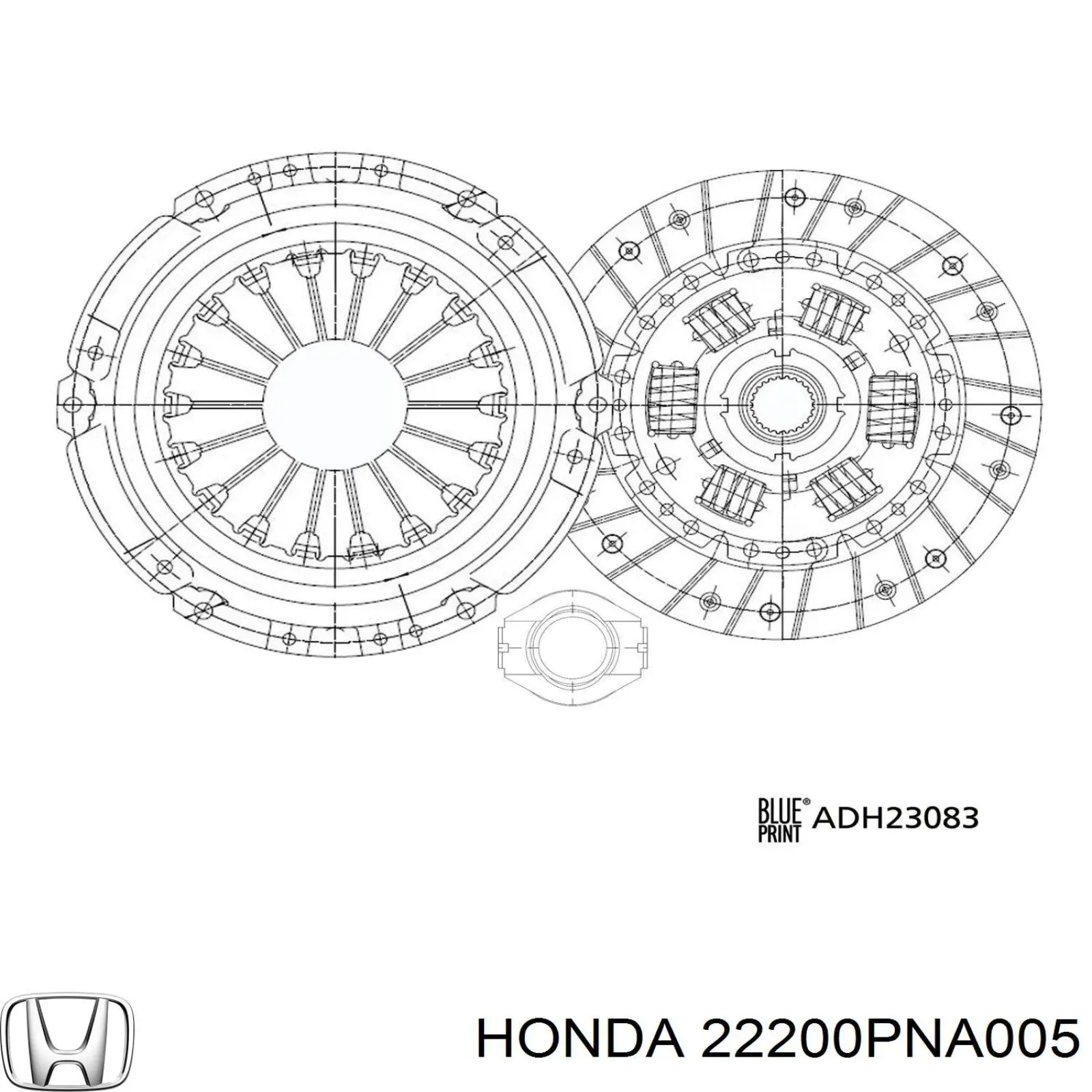 Диск зчеплення 22200PNA005 Honda
