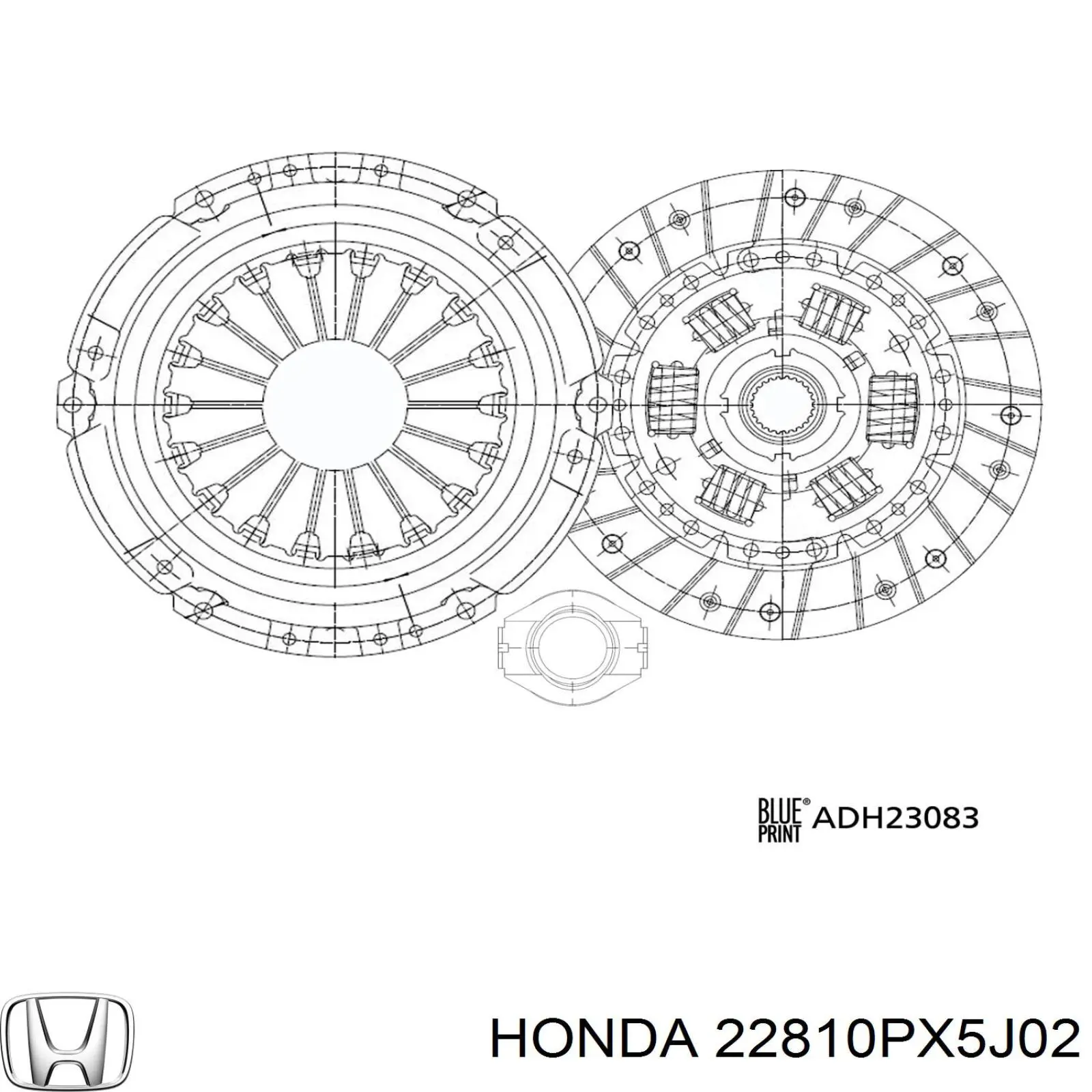 Купити 22810PX5J02 Honda Підшипник включення зчеплення