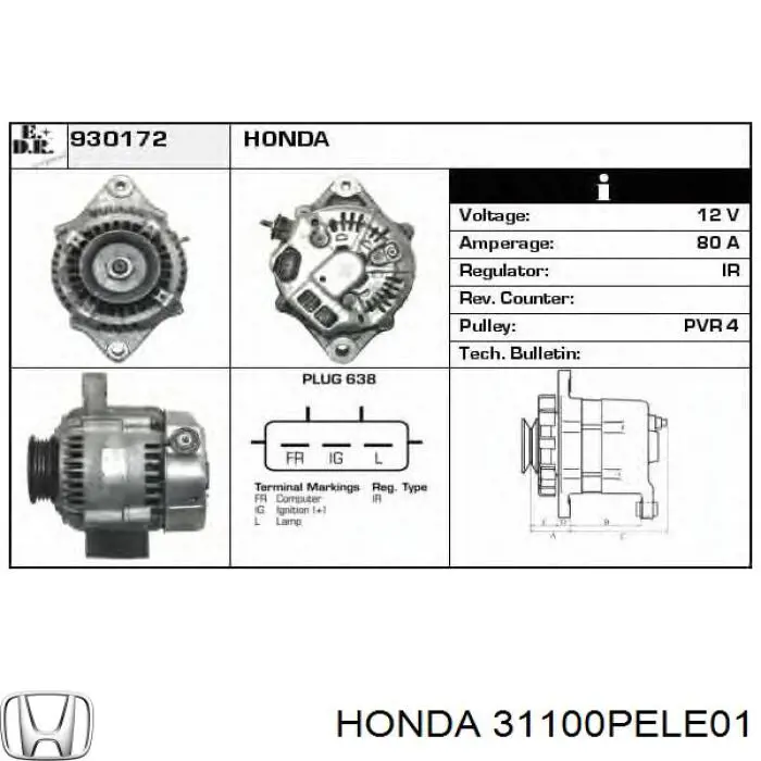 CAL35149AS Casco Авто генератор