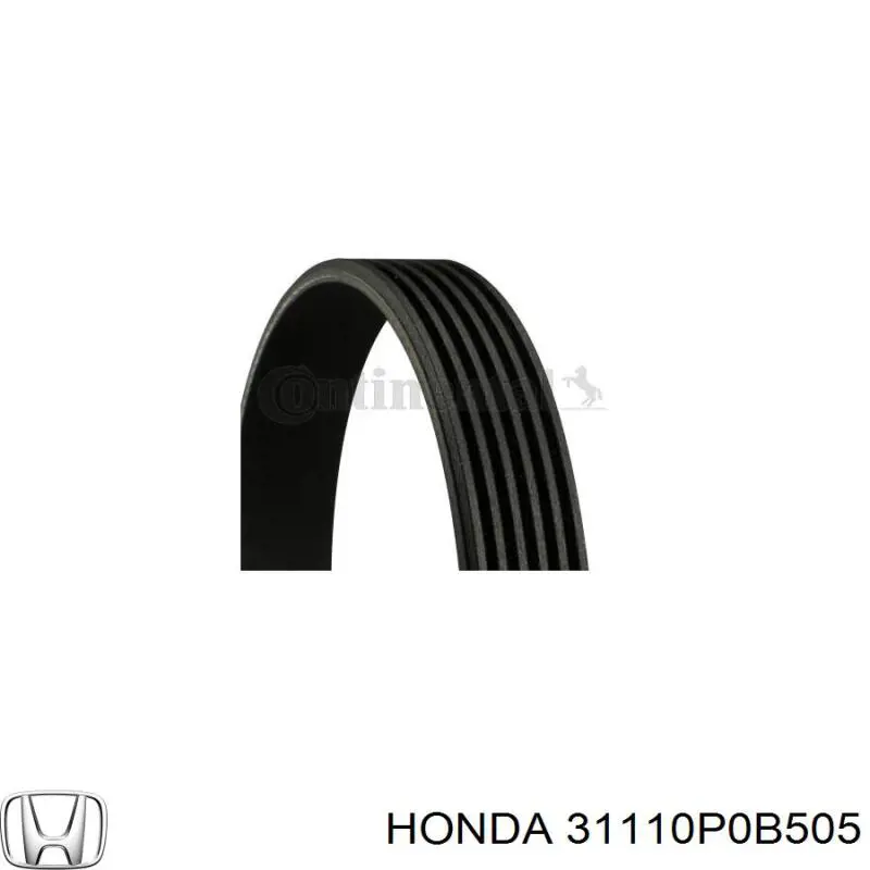 Клиновий ремінь Honda 31110P0BA12 ціна, від 7.20 USD