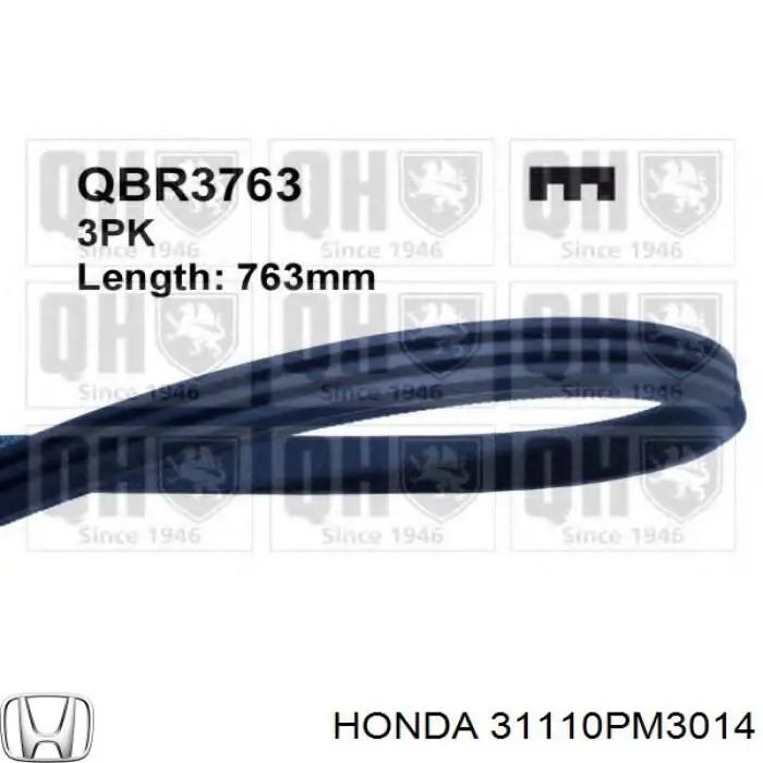 Клиновий ремінь Honda 31110PM3014 ціна, від 4.22 USD