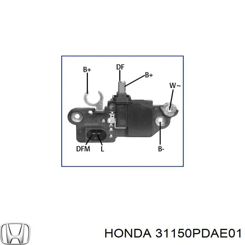 Реле-регулятор генератора, (реле зарядки) 31150PDAE01 Honda