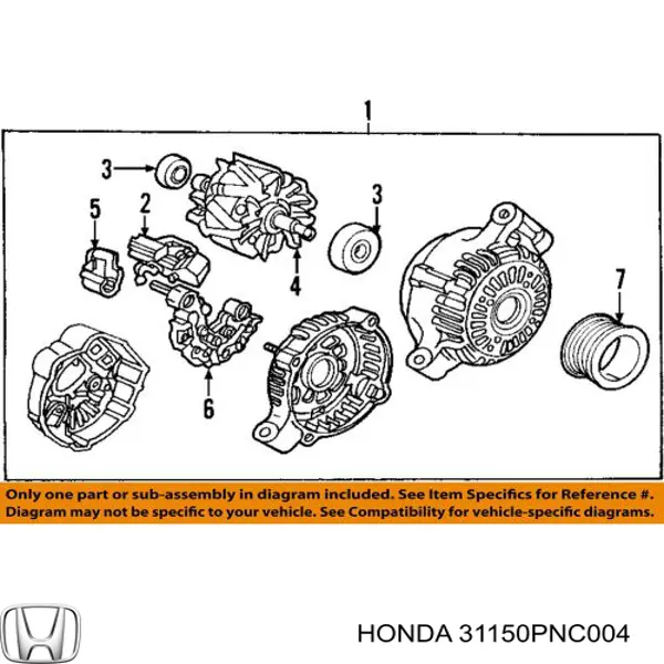 Реле зарядки генератора Honda 31150PNC004 ціна, від 608.93 USD