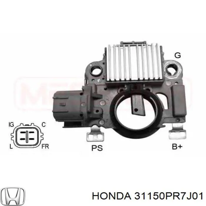 31150PR7J01 Honda реле-регулятор генератора, (реле зарядки)
