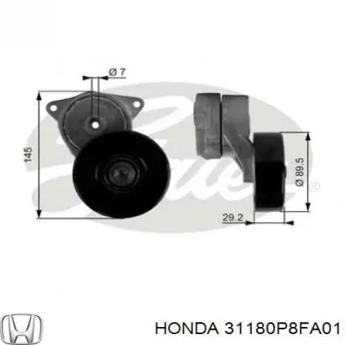 Натяжний ролик Honda 31180P8FA01 ціна, від 15.01 USD