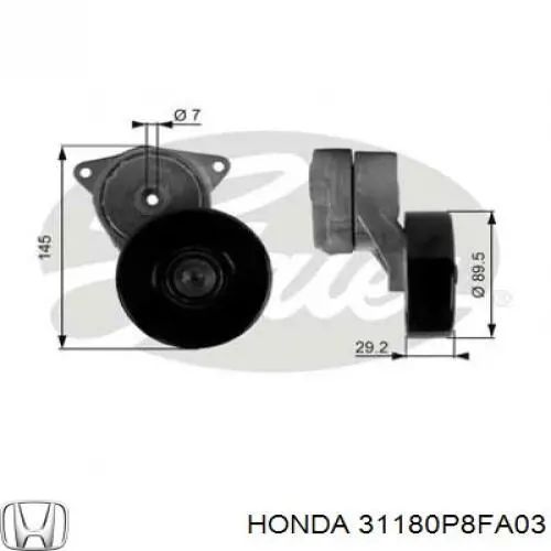 31180P8FA03 Honda ролик натягувача приводного ременя