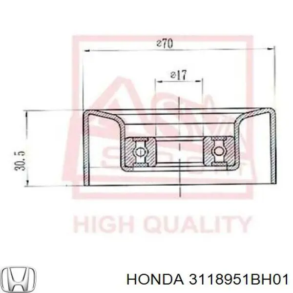 Натяжний ролик Honda 3118951BH01 ціна, від 24.43 USD