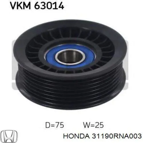 Натяжний ролик Honda 31190RNA003 ціна, від 12.17 USD