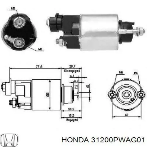 Купити 31200PWAG01 Honda Стартер