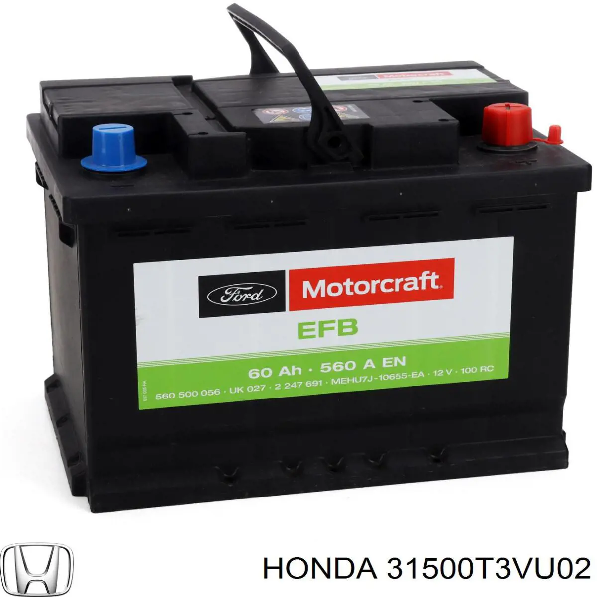 Акумуляторна батарея, АКБ 31500T3VU02 Honda