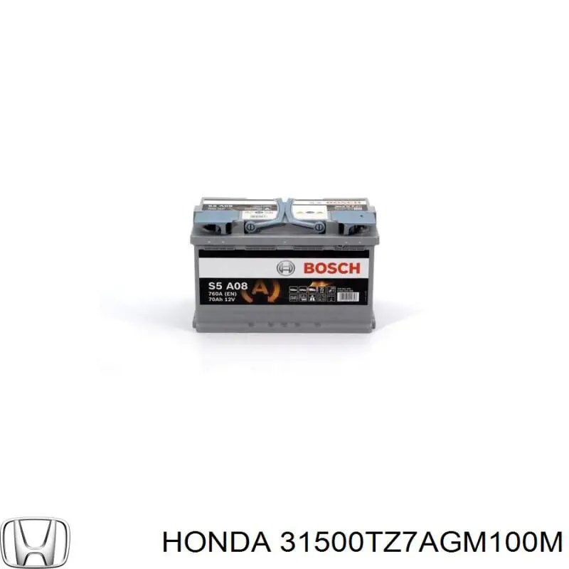 Акумуляторна батарея, АКБ 31500TZ7AGM100M Honda