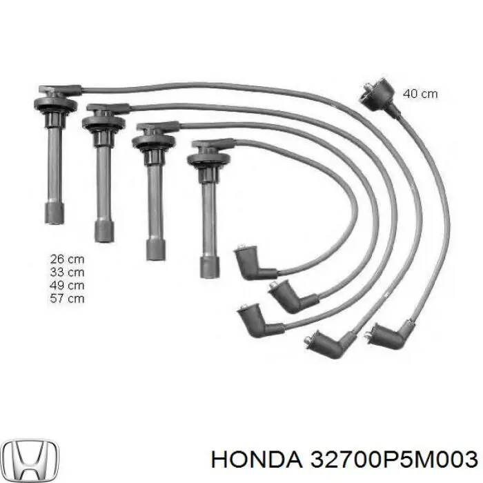 Дріт високовольтний, комплект 32700P5M003 Honda