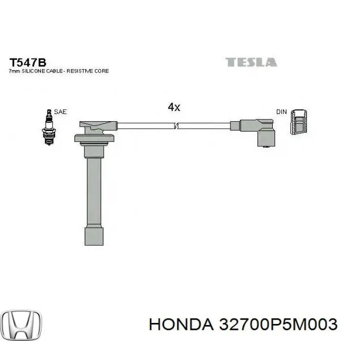 Дроти запалювання Honda 32700P5M003 ціна, від 47.32 USD