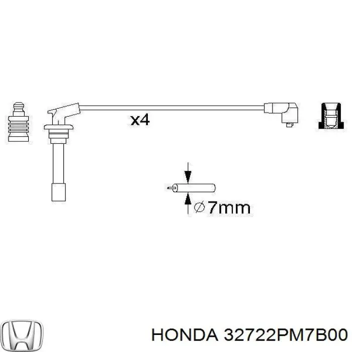 Купити 32722PM7B00 Honda Провід високовольтні, комплект