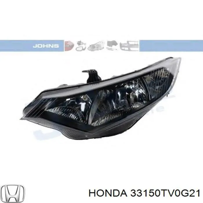 33150TV0G21 Honda Фара дальнього світла в зборі