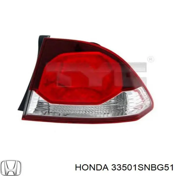 Задній правий зовнішній ліхтар Honda 33501SNBJ51 ціна, від 66.26 USD