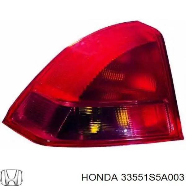 33551S5GT01 Honda ліхтар задній лівий, зовнішній