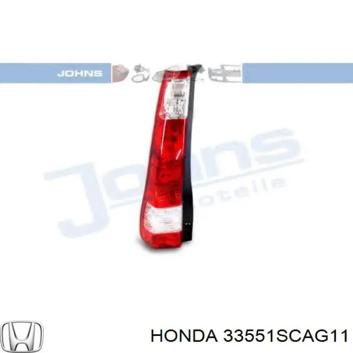 Ліхтар задній лівий Honda 33551SCAG11 ціна, від 80.20 USD