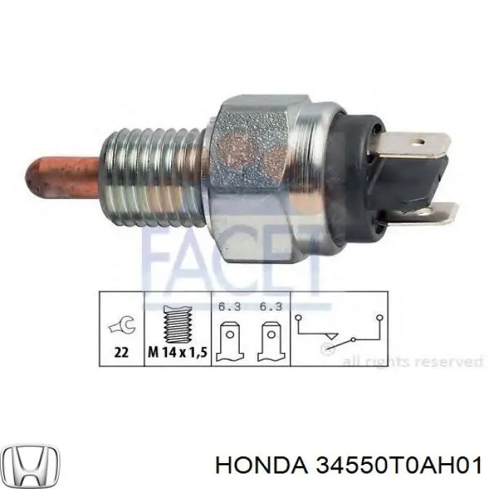 Ліхтар заднього бампера, лівий 34550T1GG01 Honda
