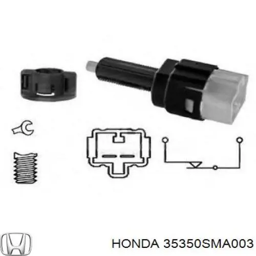 Кнопка стоп-сигналу Honda 35350SMA003 ціна, від 9.28 USD