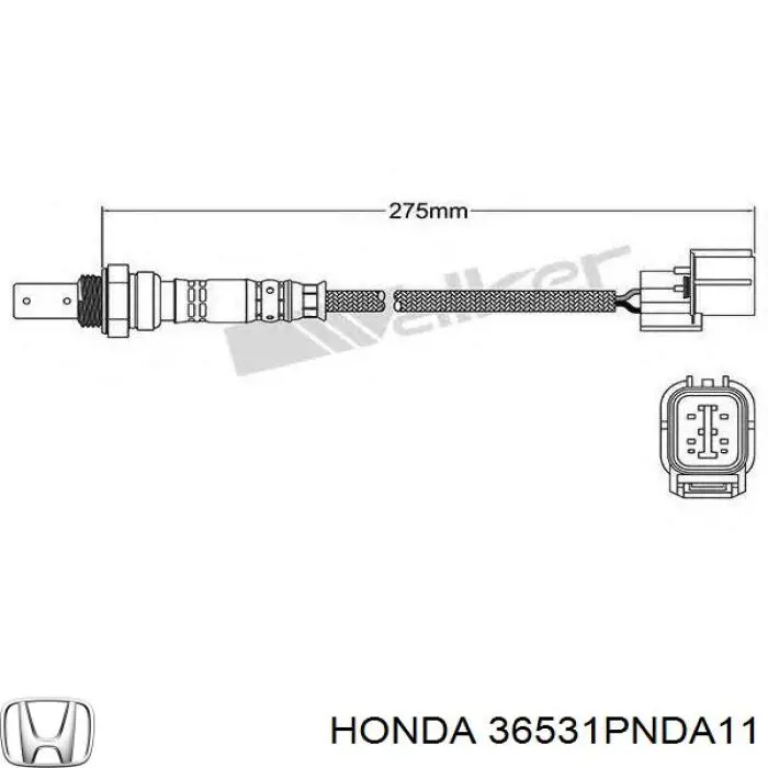 Лямбда зонд, датчик кисню до каталізатора Honda 36531PNDA11