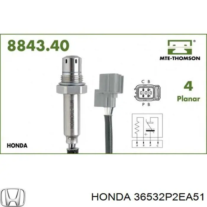 Лямбда-зонд 36532P2EA51 Honda