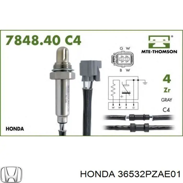 Лямбдазонд, датчик кисню після каталізатора Honda 36532PZAE01 ціна, від 40.11 USD