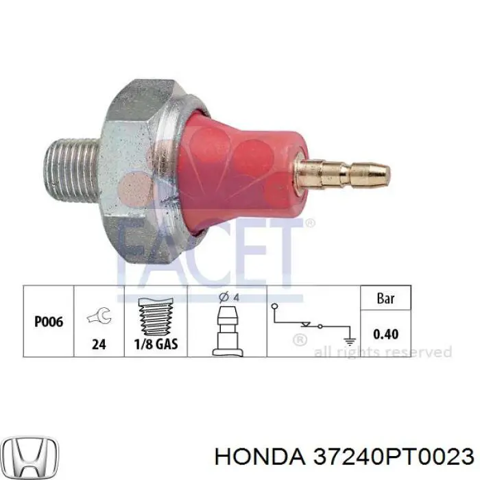 37240PT0023 Honda датчик тиску масла